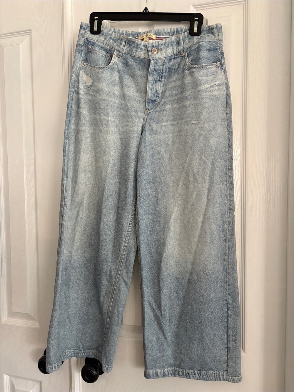 AnyBody Light Wash Wide Leg Baggy Trendy Blue Jean Print Women’s small pants
